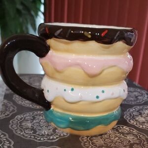 Cost Plus World Market Large Donut Yellow Mug